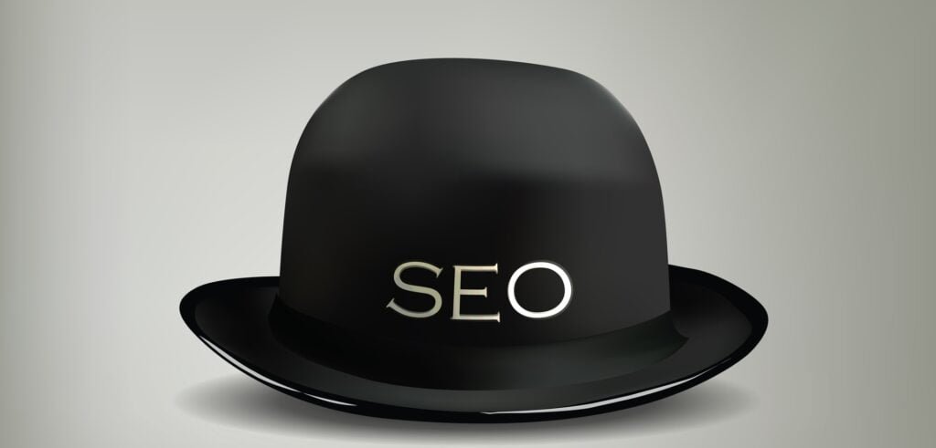 Een Zwarte Hoed Versierd Met Het Strategisch Geplaatste Woord Seo.